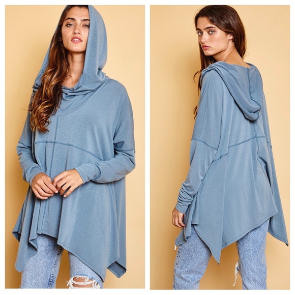 ShopEvelynne Tops - 33 Boho Fabulous Reverse Stitch Hoodie Top